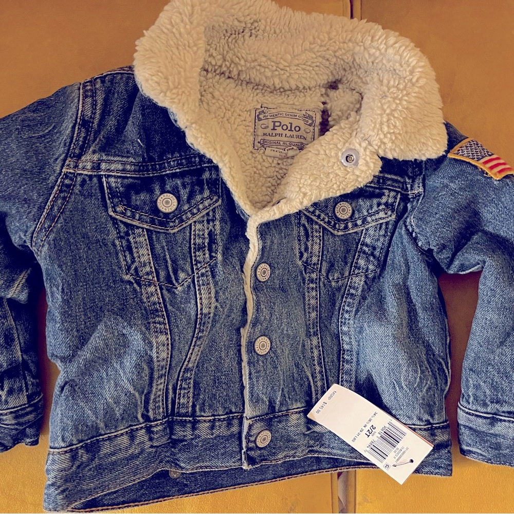 Ralph Lauren 2T Jean jacket with fleece, brand New with tags